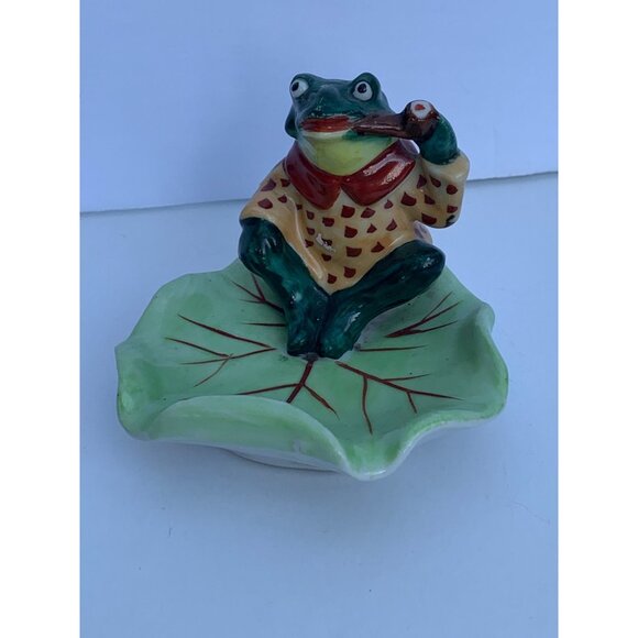 Japan Frog Figure Decor Porcelain Mid-Century Vintage Collectible - Picture 6 of 12